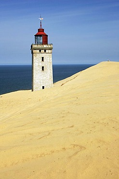 Lighthouse near Rubjerg Knude on the west coast of Denmark, Scandinavia, Europe