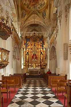 Stift Ossiach Abbey collegiate church, interior, Carinthia, Austria, Europe