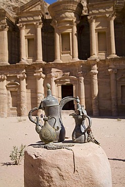 El Dier, the Monastery with Bedouin tea pots, Petra, Jordan, Southwest Asia