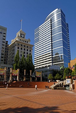 Pioneer Courthouse Square, Downtown, town centre of Portland, Oregon, USA