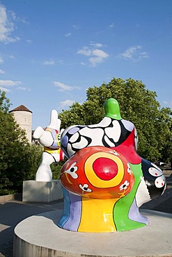 Nanas by the French artist Niki de St. Phalle, Hanover, Lower Saxony, Germany, Europe