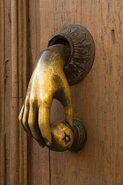 Doorknocker, historic town of San Miguel de Allende, Province of Guanajuato, Mexico