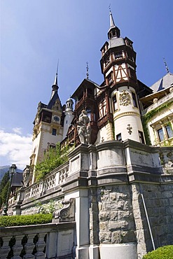 Peles Castle, Simiu, Wallachia, Carpathian Mountains, Romania