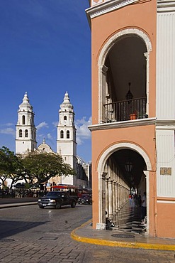 Historic town of Campeche, Cathedral of Nuestra Senora de la Concepcion, Province of Campeche, Yucatan peninsula, Mexico, UNESCO World Heritage Site Ville Historique de Campeche, Cathedrale de Nuestra Senora de la Concepcion, Etat de Campeche, Peninsule d