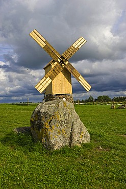 Windmill, Post mill, Saaremaa, Baltic Sea Island, Estonia, Baltic States, Northeast Europe