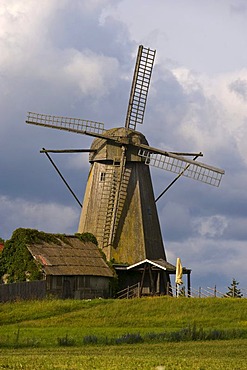 Windmill, Angla, Saaremaa, Baltic Sea Island, Estonia, Baltic States, Northeast Europe