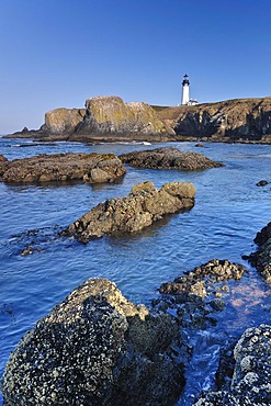 Yaquina Bay lighthouse, Newport, Lincoln County, Oregon, USA