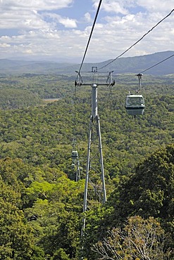 Skyrail Rainforest Cableway, at 7.5km the longest cable car in the world, Kuranda, Queensland, Australia