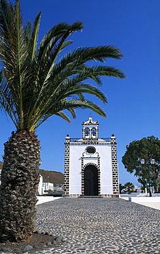 Church in Guatiza, Lanzarote, Canary Islands, Spain, Europe