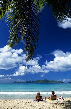 Couple at Smuggler's Cove on Tortola Island, British Virgin Islands, Caribbean