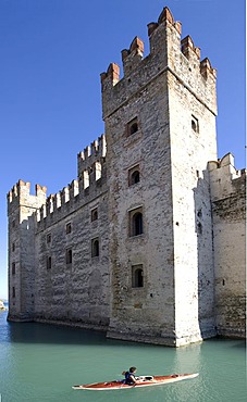 Scaligero Castle, Sirmione, Lake Garda, Lago di Garda, Lombardy, Italy, Europe