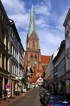 View of the Schweriner Dom or Schwerin Cathedral, Schwerin, Mecklenburg-Western Pomerania, Germany, Europe