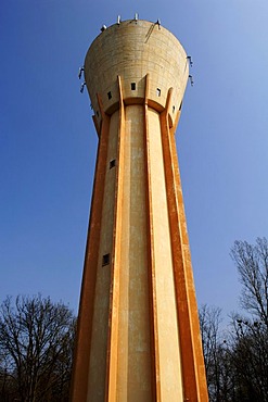 Coloured water tower, Biesheim, Alsace, France, Europe