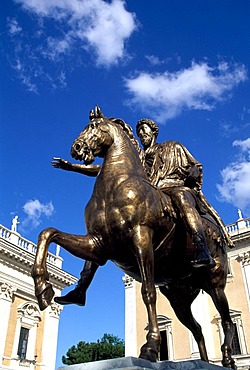 Marc Aurel, bronzen statue, Rome, Italy, Europe