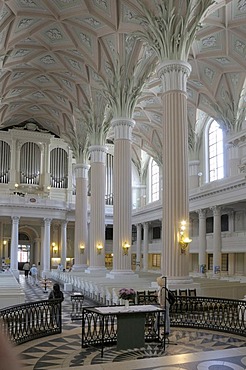 Nikolaikirche or St. Nicholas Church, interior view, Leipzig, Saxony, Germany, Europe