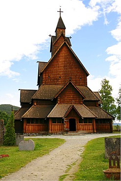 Largest preserved Stave Church in the district of Heddal in Notodden, Norway, Scandinavia, Europe