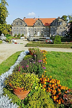 Park and the small Blankenburg Castle, Saxony-Anhalt, Germany, Europe