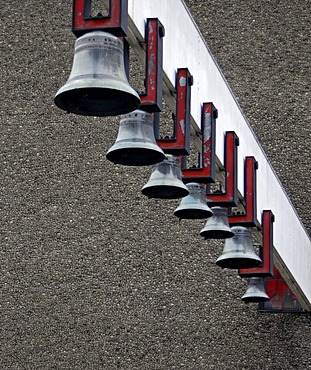 Bells of Arka Pana Church, Lord's Ark, Kosciol p.w. Matki Bozej Krolowej Polski in the Bienczyce district of Krakow, Cracow, Poland, Europe