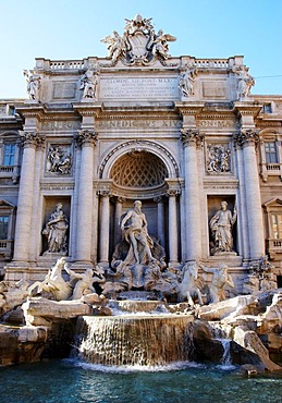 Fontana di Trevi or Trevi Fountain, in Rome, Italy, Europe