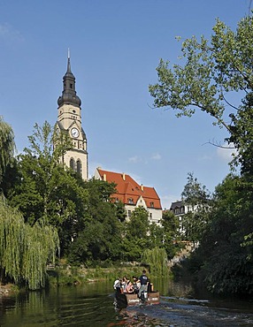 Philippus Church at the Karl-Heine Canal, Plagwitz, Leipzig, Saxony, Germany, Europe