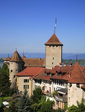 Murten in the canton of Fribourg, Switzerland, Europe