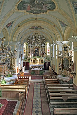 Pilgrimage Church of Our Lady in Schnals, Schnals Village, Schnalstal Valley, Vinschgau Valley, Alto Adige, Italy, Europe