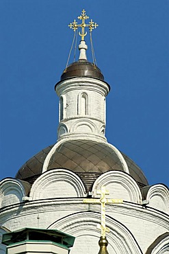 Cupola of the Russian Orthodox church in Kolomenskoye village near Moscow, Russia