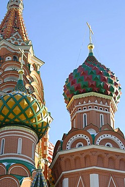 Dome of the Orthodox St. Basil cathedral, Moscow, Russia