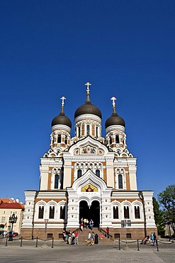 Aleksander-Nevski Cathedral, limestone hill of Tompea in the centre of Tallinn, Estonia, Baltic States, North Europe