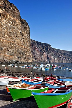 Harbour, Playa de Vueltas, Valle Gran Rey, La Gomera, Canary Islands, Spain, Europe