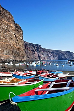 Harbour, Playa de Vueltas, Valle Gran Rey, La Gomera, Canary Islands, Spain, Europe