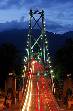 Vancouver Lions Gate Bridge, photographed from Stanley Park, Vancouver, Canada