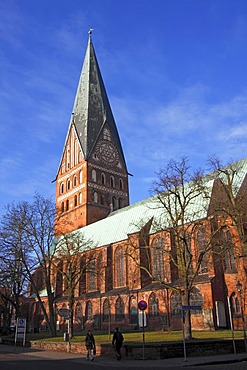 Historic gothic hall church, Lueneburger Johanniskirche, historic town centre, Hanseatic City of Lueneburg, Lower Saxony, Germany, Europe