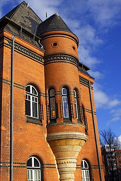 Old port police station, Speicherstadt, old warehouse district, Kehrwiederspitze, port of Hamburg, Germany, Europe