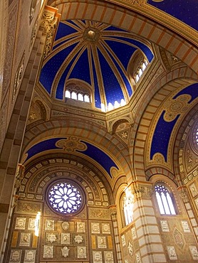 Interior view of the dome, Monumental Cemetery, Milan, Lombardy, Italy, Europe