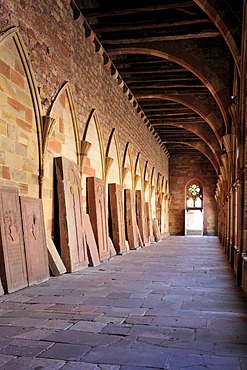 Eglise Catholique Paroisse Sainte Trinite or Church of the Holy Trinity, unfinished cloister without arches, Cloitre Inacheve Sans Voutes, Wissembourg, Nordvogesen Nature Reserve, Vogesen, Alsace, France, Europe