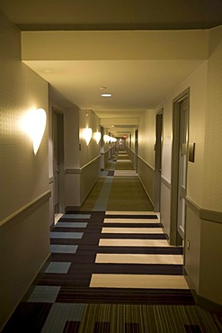 A corridor in the hotel at the Greektown Casino, Detroit, Michigan, USA, Detroit, Michigan, USA