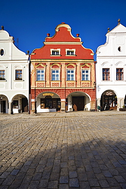 Buildings in the historic centre of Telc, Czech Republic, Europe
