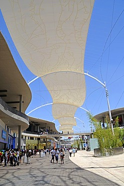 Sunshade outside a Pavilion, Expo 2008, World Fair, Zaragoza, Aragon, Spain, Europe