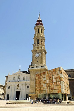 San Salvador Cathedral, La Seo Square, Zaragoza, Saragossa, Aragon, Spain, Europe