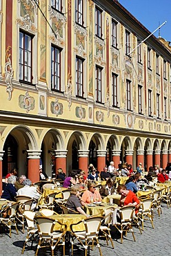 Former tax house market square Memmingen Bavarian Swabia Bavaria Germany