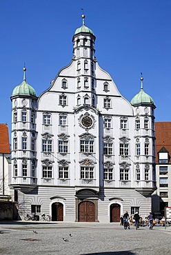 City hall from 1488 market square Memmingen Bavarian Swabia Bavaria Germany