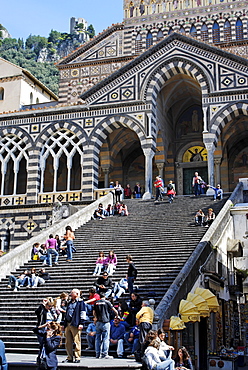 Amalfi Amalfi coast Campania Italy Italia cathedral squar Piazza del Duomo