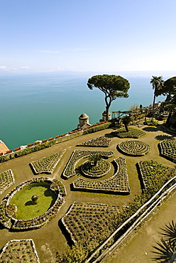 Ravello Campania Italy Italia Villa Rufolo garden above the amalfi coast