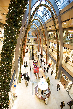 Christmas decoration in the shopping arcade - Europa Passage -, HAMBURG, GERMANY, EUROPE