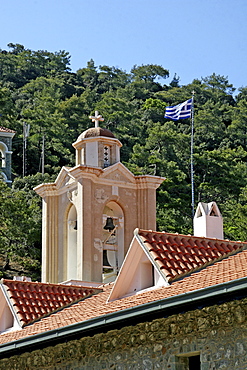 Clock tower, Kykkos Monastery, Troodos Mountains, Cyprus, Europe