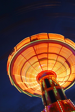 Swing carousel (chair-o-plane) at a fair in Stuttgart, Baden-Wuerttemberg, Germany, Europe