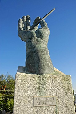 Conductor's baton, music square, Finestrat, Costa Blanca, Spain