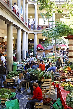 Fruits and vegetables are sold in the the market hall, Funchal, Madeira, Portugal