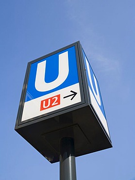 Underground signpost/guide at the Potsdamer Platz, Berlin, Germany, Europe